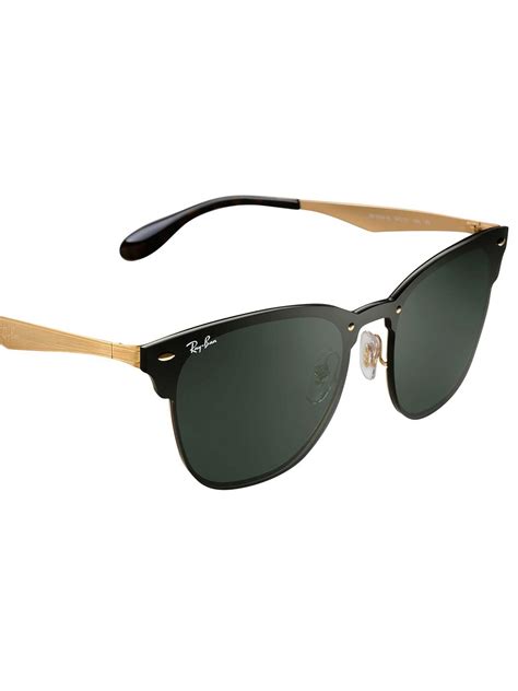 ray ban black gold blaze clubmaster steel sunglasses for men lyst