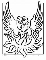 Phoenix Coloring Pages Greek Mythology Sheet Adults Baby Fawkes Potter Harry Print Popular Tattoo Template Rising sketch template