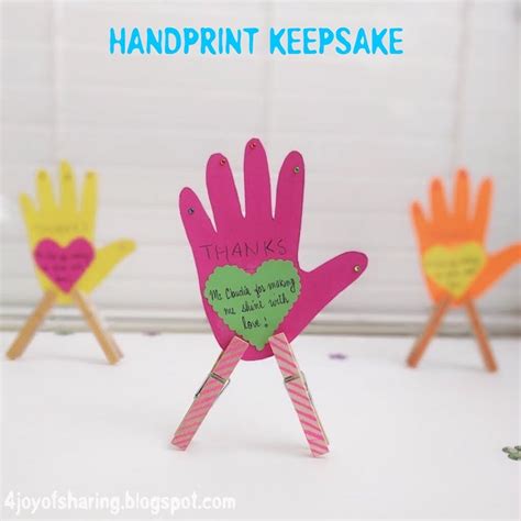 handprint keepsake craft  kids  joy  sharing