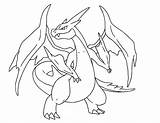 Charizard Coloring Pokemon Mega Clipart Drawing Pages Library sketch template