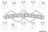 Coloring Numberjacks Jacks Number sketch template