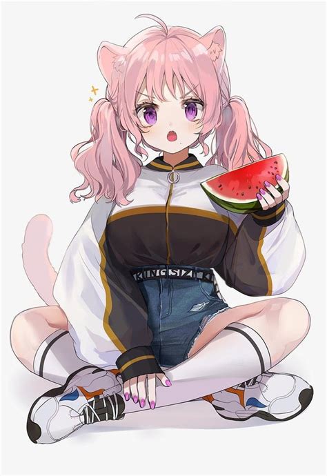 watermelon for the catgirl [original] r cutelittlefangs