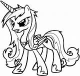 Pony Cadence Ponis Angry Cadance Princesse Letscolorit Princesses Poney sketch template