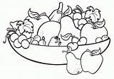 Coloring Pages Bowl Fruit Quality High sketch template