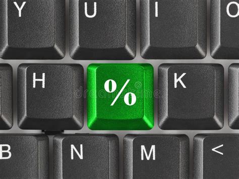 percent key stock photo image  digital keyboard percent