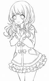 Anime Girl Cute Lineart Chifuyu San Deviantart sketch template