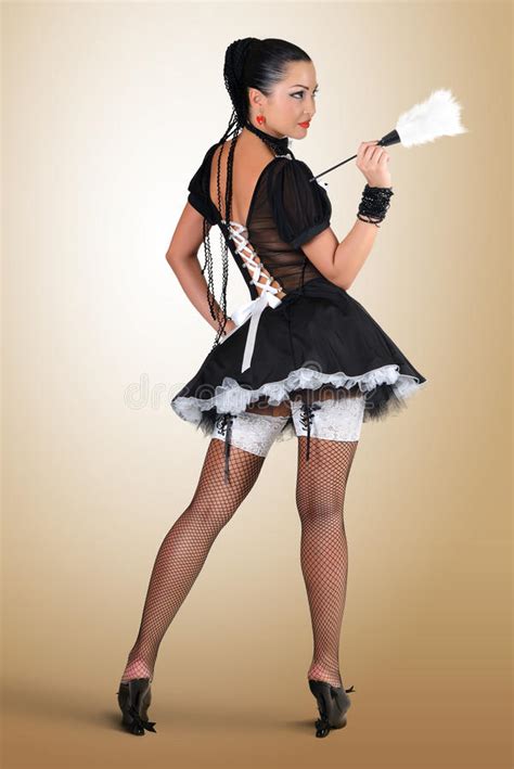 glamorous pinup style french maid stock image image of fantasy beautiful 26152871