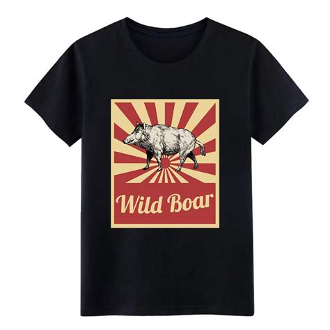 mens wild boar  shirt customized  cotton  neck solid color crazy basic summer style