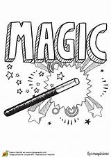 Magie Magicien Colorier Spectacle Magiciens Coloriages Hugolescargot Hugo Potter Cirque Methodeanglais sketch template