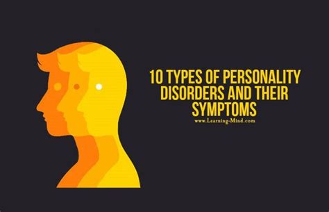 types  personality disorders   symptoms personality