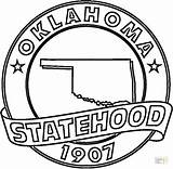Oklahoma Coloring Pages City Thunder State Symbols Printable Color University Getcolorings Colorings Getdrawings Categories sketch template