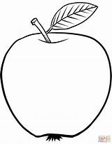 Coloring Apple Pages Printable Drawing sketch template