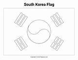 Korea Flaglane sketch template