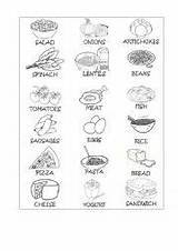 Food Vocabulary Worksheet Worksheets Color sketch template