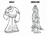 Migo Meechee Smallfoot Yeti Compagnie Scribblefun sketch template