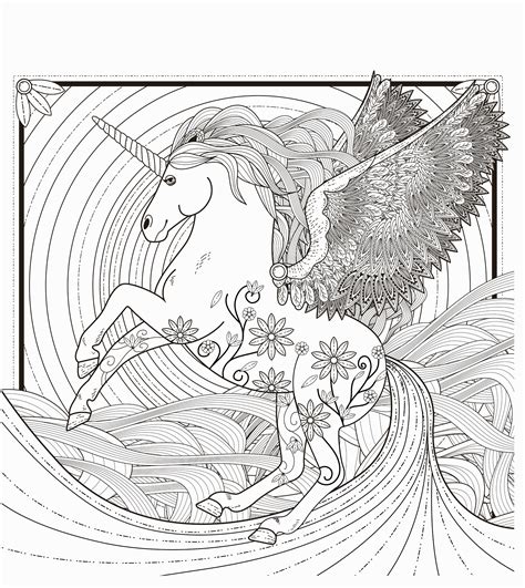 difficult unicorn coloring pages  adults  printable fairy