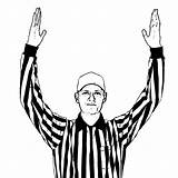 Touchdown Football Clip Referee Clipart Cliparts Officials sketch template