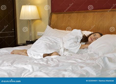 Beautiful Brunette Woman Stock Image Image Of Home Morning 32359459