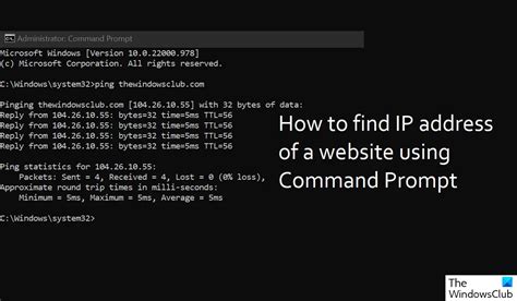 find  ip address   website  command prompt trendradars
