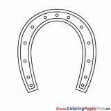 Horseshoe Coloring Pages Printable Sheet Title sketch template