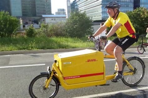 dhl expands delivery  bicycle