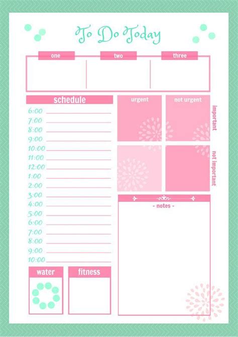 cute daily planner printable
