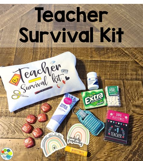 apples  applique diy teacher survival kit  style