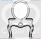 Vanity Table Clipart Mirror Vector Illustration Transparent Royalty Perera Lal Clipground  Has sketch template