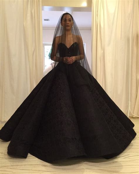 maja salvador stuns in a black wedding dress in wildflower in 2019 black wedding gowns black