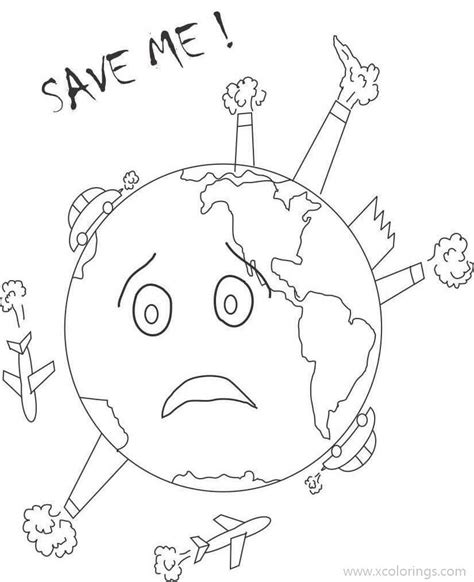 earth coloring pages save  earth xcoloringscom