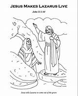Lazarus Raising Lent Heals sketch template