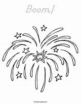 Fireworks Coloring July 4th Explosion Boom Worksheet Sheets Happy Print Pages Outline Lake Noodle Twistynoodle Built California Usa Drawings Designlooter sketch template