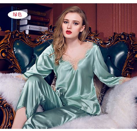 womens silk satin pajama pyjamas set sleepwear loungewear l xl xxl plus