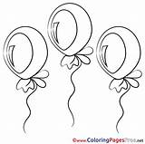 Coloring Birthday Pages Happy Balloons Sheet Title sketch template