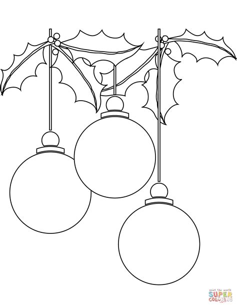 christmas ball ornaments coloring page  printable coloring pages