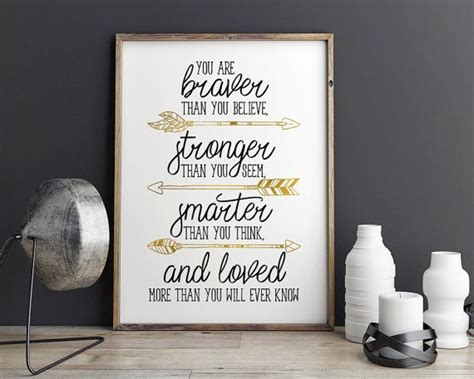 you are braver than you believe braver stronger smarter etsy