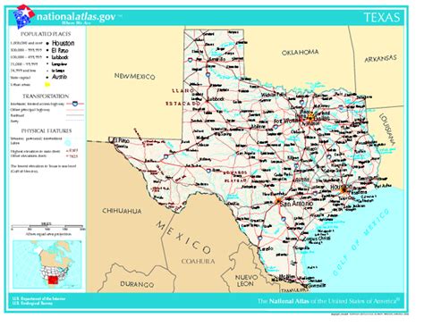 texas map texas usa mappery