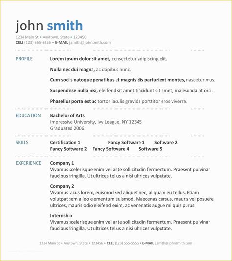 job resume template     simple resume templates