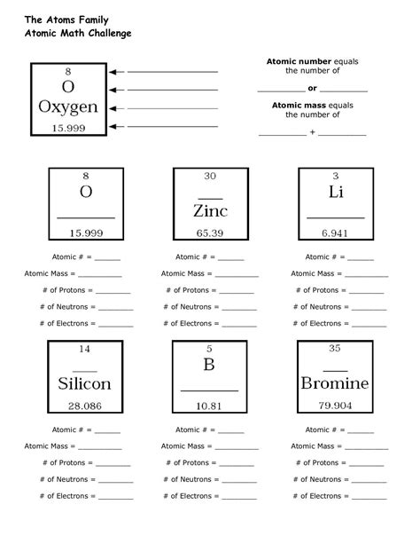 atomic structure worksheet  answer key printable word searches
