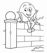 Dumpty Humpty Coloring Pages Toddlers Wall sketch template