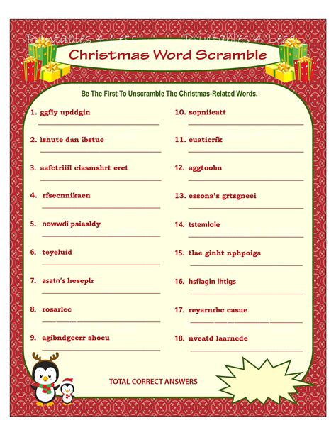 christmas word games  printable web  printable christmas games