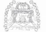 Christmas Fireplace Coloring Pages Drawing Colouring Fire Google Fireplaces Search Drawings Sheets Places Paintingvalley Explore sketch template