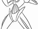 Coloring Deoxys Pages Getcolorings sketch template