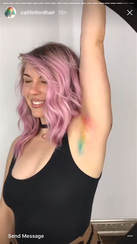 an instagram famous hairstylist just created rainbow armpit hair for