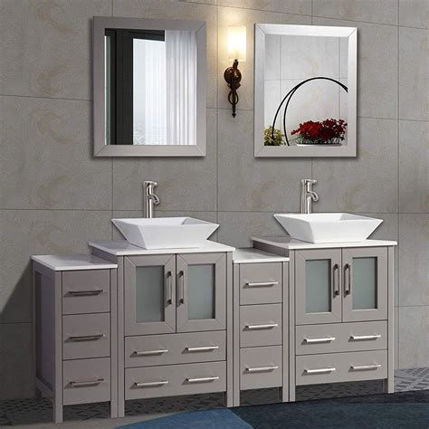 vanity art  inches double sink bathroom vanity compact set  cabinets