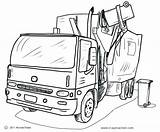 Garbage Truck Coloring Pages Printable Kids Peterbilt Rubbish Colouring Trash Trucks Color Print Drawing Recycle Book Printables Crafts Sheets Getdrawings sketch template