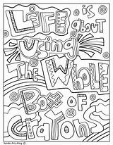 Doodle Pages Coloring Quotes Alley Motivational Kids Printable Printables Classroom Quote Color Choose Board Classroomdoodles sketch template