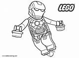 Lego Iron Man Coloring Pages Superhero Printable Kids Super Marvel Heroes Color Print sketch template