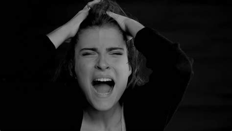 Young Woman Screaming Crying Desperate Closeup Stock Footage Video 100