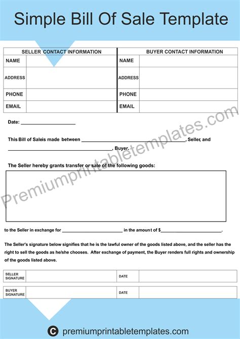 simple premium printable templates